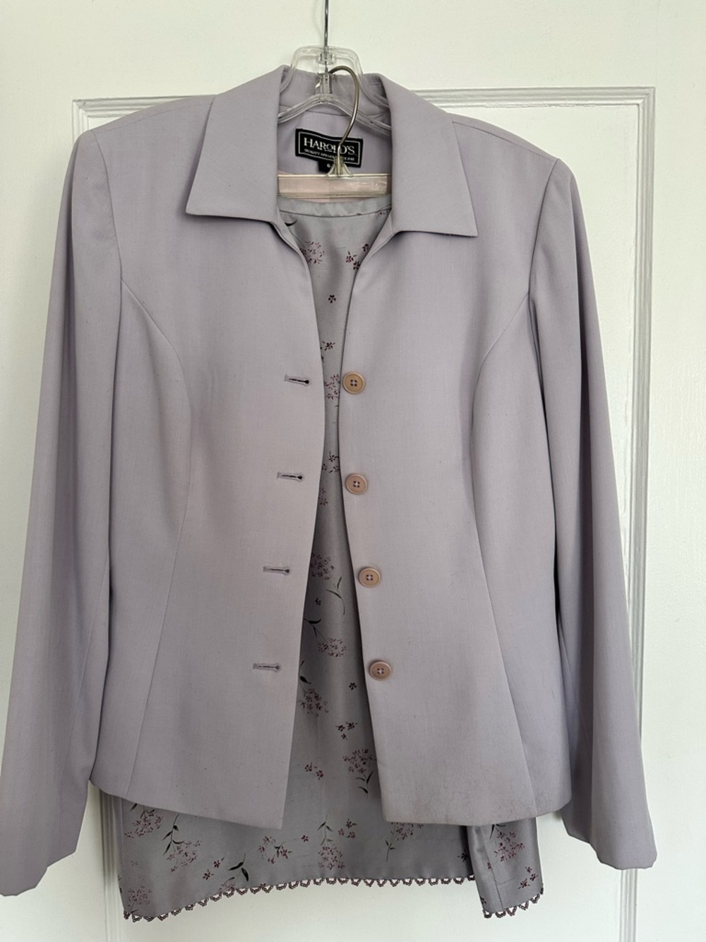 Harold's Lilac Pastel Button Front Blazer